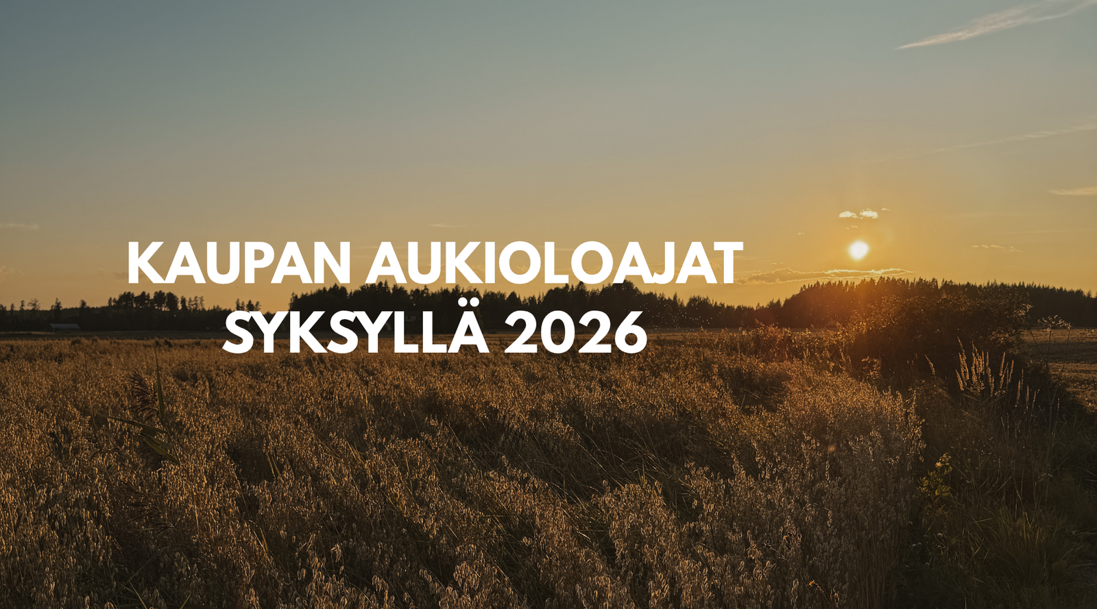 Haaralan Kaupan aukioloajat syksyllä 2026