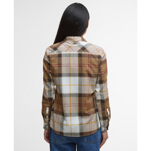 Barbour Bredon Check naisten kauluspaita, puna-ruskearuudullinen