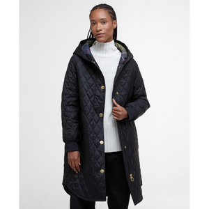 Barbour Hilary Quilted Jacket, musta