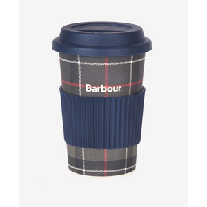 Kuvassa oleva Barbour Tartan Travel Mug on 75% valmistettu biohajoavista materiaaleista ja se on ekologinen vaihtoehto pahvisille kahvikupeille.