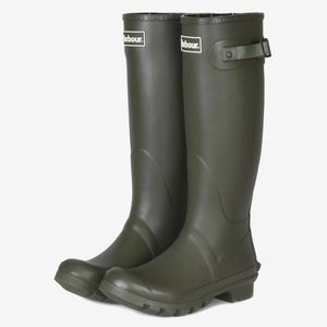 Kuvassa on klassiset naisten pitkävartiset Barbour Bede -kumisaappaat.