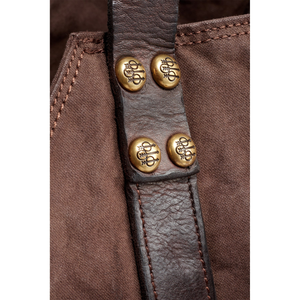 Beretta Canvas and Leather Firewood Holder, tummanruskea