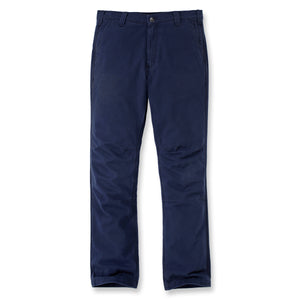 Kuvassa on Carhartt Canvas Tapered Work Pant housumalli navysinisenä.