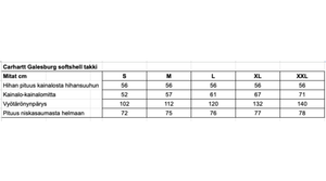 Carhartt Galesburg Softshell Jacket miesten takki