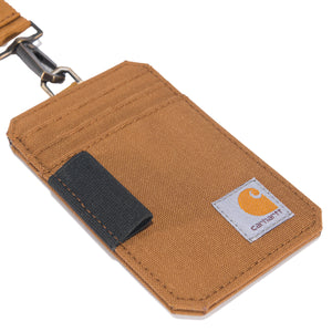 Lähikuvassa Carhartt Id Holder korttikotelo jossa on paikat kolmelle kortille.