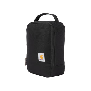 Kuvassa on Carhartt Insulated Lunch Cooler joka on väriltään musta. Eväskassissa on kahva josta sitä saa helpsoti kannettua. Kassissa on edessä vetoketju ja Carhartt logo.