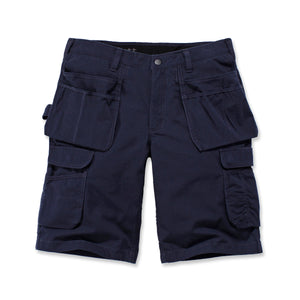 Kuvassa on Carhartt Steel Multipocket shortsit joissa on useita taskuja.