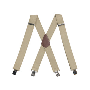 Kuvassa olevat beiget Carhartt henkselit on valmistettu erittäin kestävästä ja joustavasta polyesterikumista.