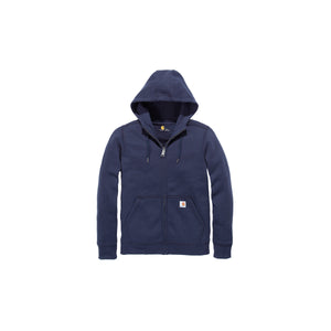 Kuvassa naisten vetoketjullinen Carhartt huppari jossa on taskut.