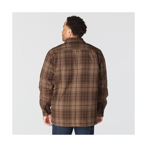Carhartt Flannel Sherpa Lined paitatakki, tummanruskearuudullinen