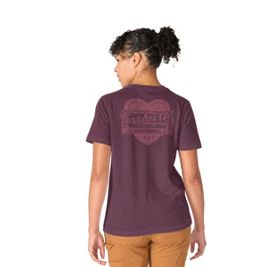 Carhartt Irvine Heritage Heart naisten t-paita, luumu