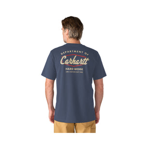 Carhartt Irvine Relaxed Hard Work miesten t-paita, siniharmaa