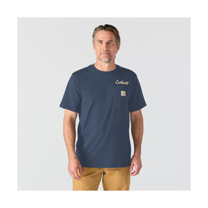 Carhartt Irvine Relaxed Hard Work miesten t-paita, siniharmaa