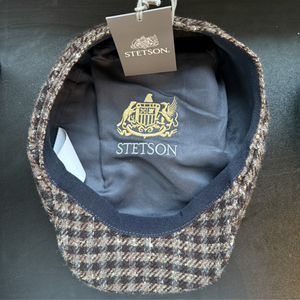 Stetson Hatteras Cashmere Silk Vichy, ruskeasävyinen