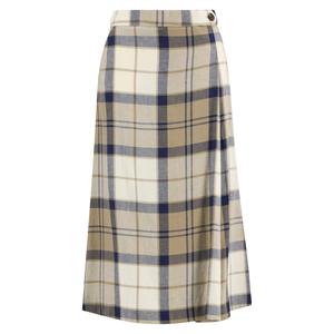 Kuvassa on naisten ruudullinen Barbour Ballina -midihame.