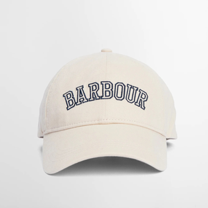 Naisten luonnonvalkoinen Barbour Emily -lippis edestä kuvattuna.