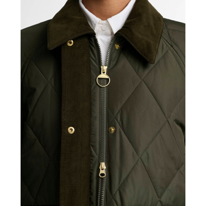 Barbour Kilnwick Quilt naisten tikkitakki, oliivi, vetoketju