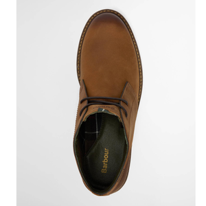 Barbour Redhead Chukka Boots miesten kengät ylhäältä päin kuvattuna.
