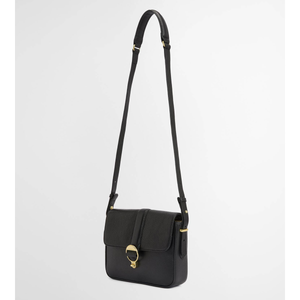 Barbour Rosa Leather Bag, naisten musta nahkainen olkalaukku