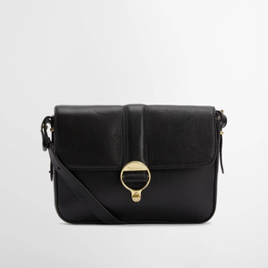 Barbour Rosa Leather Bag, naisten musta nahkainen olkalaukku