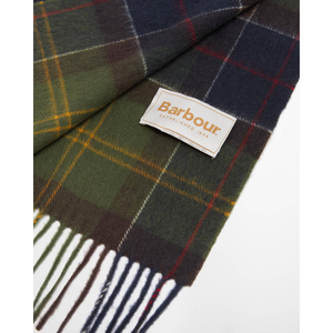 Barbour Tartan Scarf, vihreäruudullinen, logo
