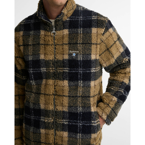 Barbour Tartan Sherpa Fleece, Birchwood Dress Tartan, logo