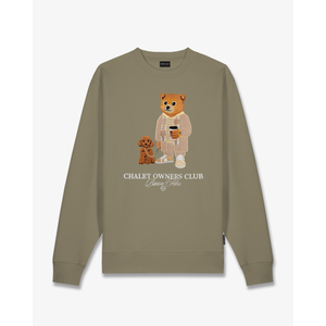 Baron Filou Embroidered Pullover Filou 189 - Vintage Sage, Vihreä, Edestä kuvattuna