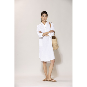 Blue Liv Linen Shirt Dress pellavamekko, valkoinen