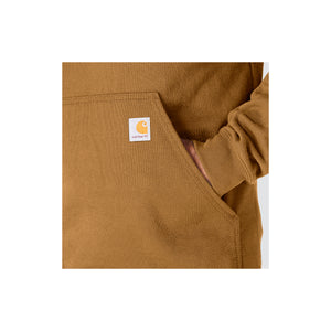 Lähikuva Carhartt K122 hupparin etutaskusta.