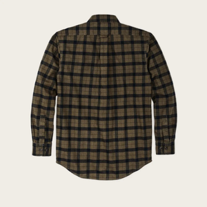 Filson Alaskan Guide Shirt miesten flanellipaita, vihreä/mustaruudullinen, takaa