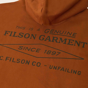 Filson Outrider miesten vetoketjullinen huppari, punaruskea