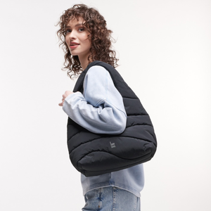 Got Bag Wavy Puffer Shoulder Bag olkalaukku, musta