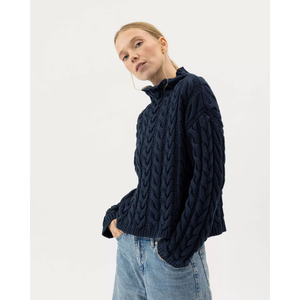 Holebrook Emmie Turtle naisten neule, navy