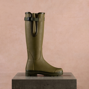 Sivukuva naisten vihreästä Le Chameau Vierzon -kumisaappaasta.