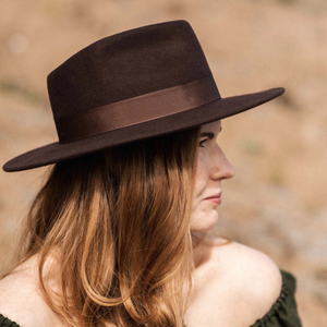 Salon Lakkitehdas Felt Hat Fedora, ruskea