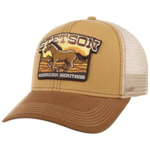 Stetson Baseball Cap Mustang, ruskea/beige, edestä