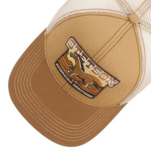 Stetson Baseball Cap Mustang, ruskea/beige, ylhäältä kuvattuna.