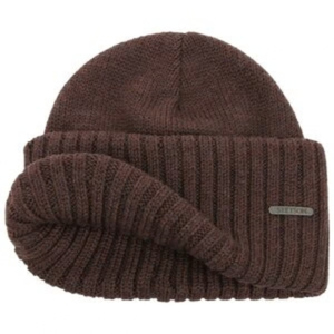 Stetson Merino Beanie pipo, ruskea, sisus
