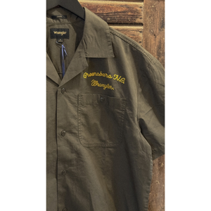 Wrangler SS Utility Shirt Wren lyhythihainen kauluspaita, ruskea