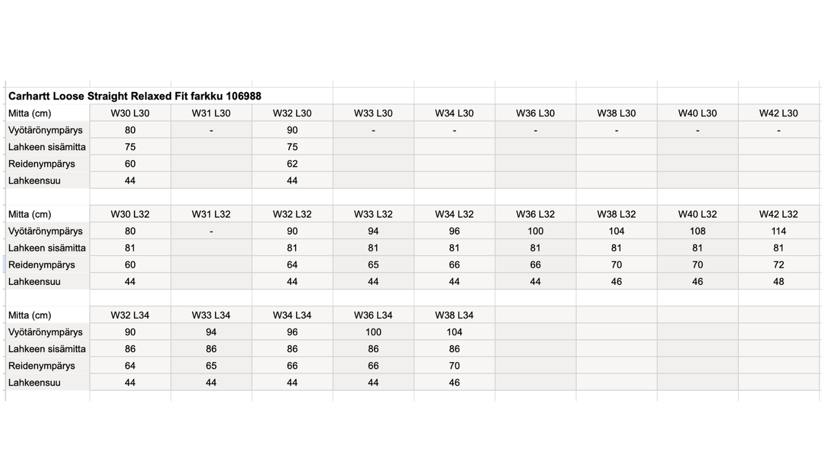 Carhartt Loose Straight Relaxed Fit -farkut