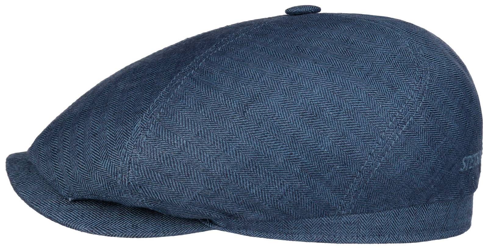 Stetson 6-panel Cap Linen Herringbone pellavalätsä sininen