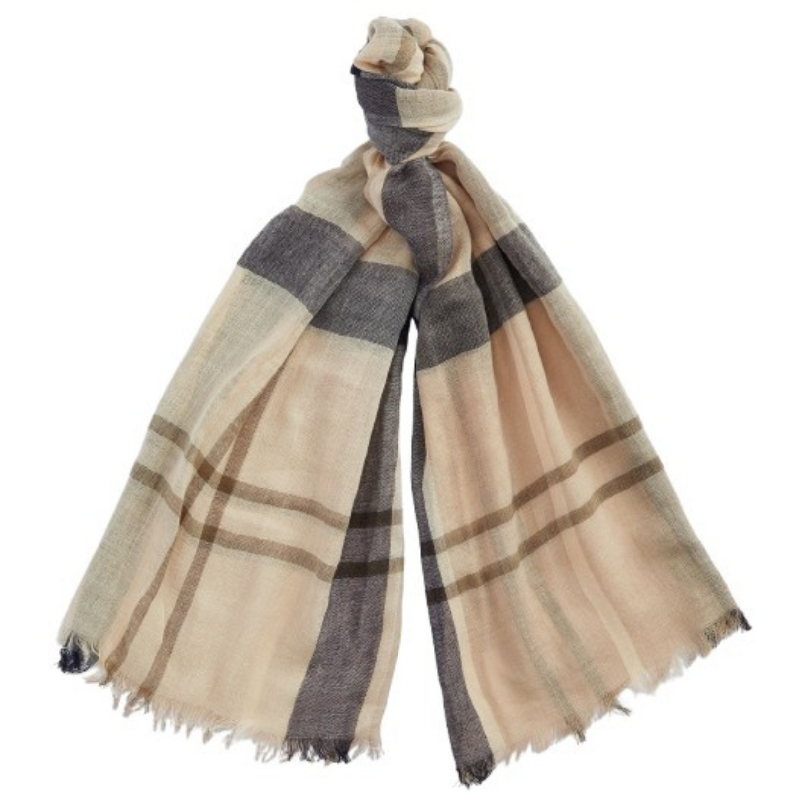 Barbour Abigail huivi on koristeltu suurella tartan -kuviolla.