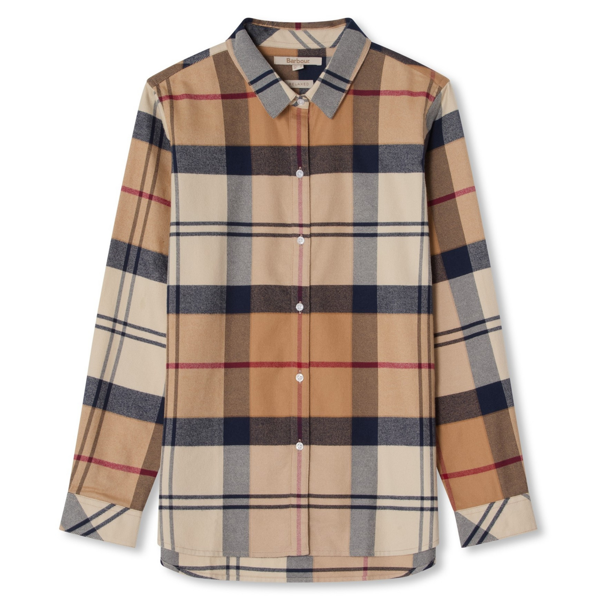 Barbour Anna Shirt naisten flanellipaita, ruskearuudullinen