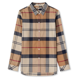 Barbour Anna Shirt naisten flanellipaita, ruskearuudullinen