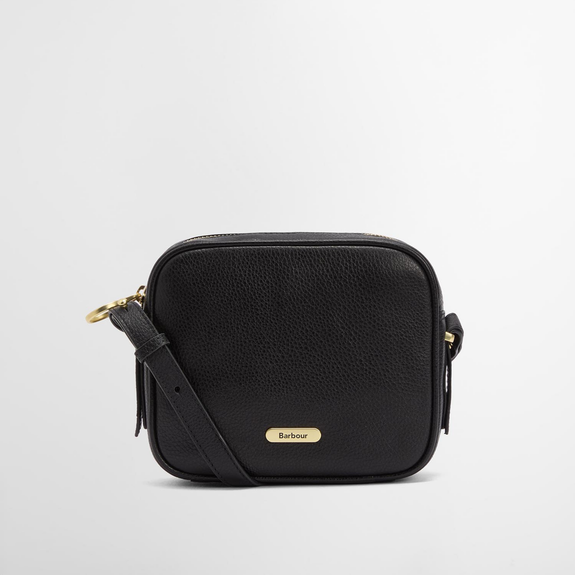 Barbour Daphne Leather Crossbody Bag, musta