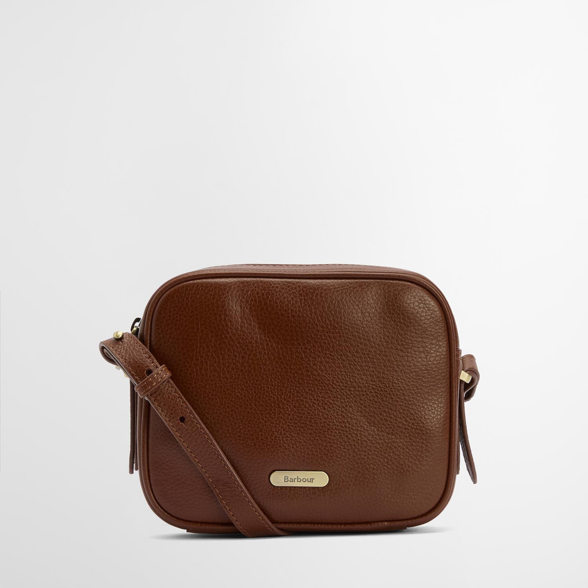 Barbour Daphne Leather Crossbody Bag, ruskea