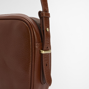Barbour Daphne Leather Crossbody Bag, ruskea