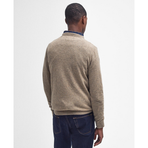 Barbour Essential Lambswool Crew Neck Sweater, ruskea