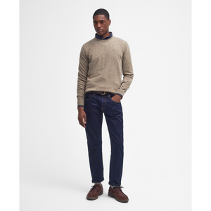 Barbour Essential Lambswool Crew Neck Sweater, ruskea