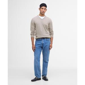 Barbour Essential Lambswool V Neck neule, hiekka
